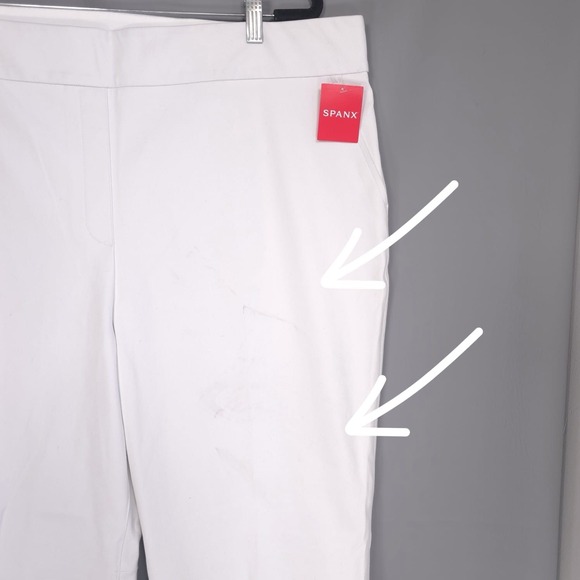 SPANX New Women's 3X Classic White Stretch Pull-on Kick Flare Crop Pants 20373R - Picture 10 of 13